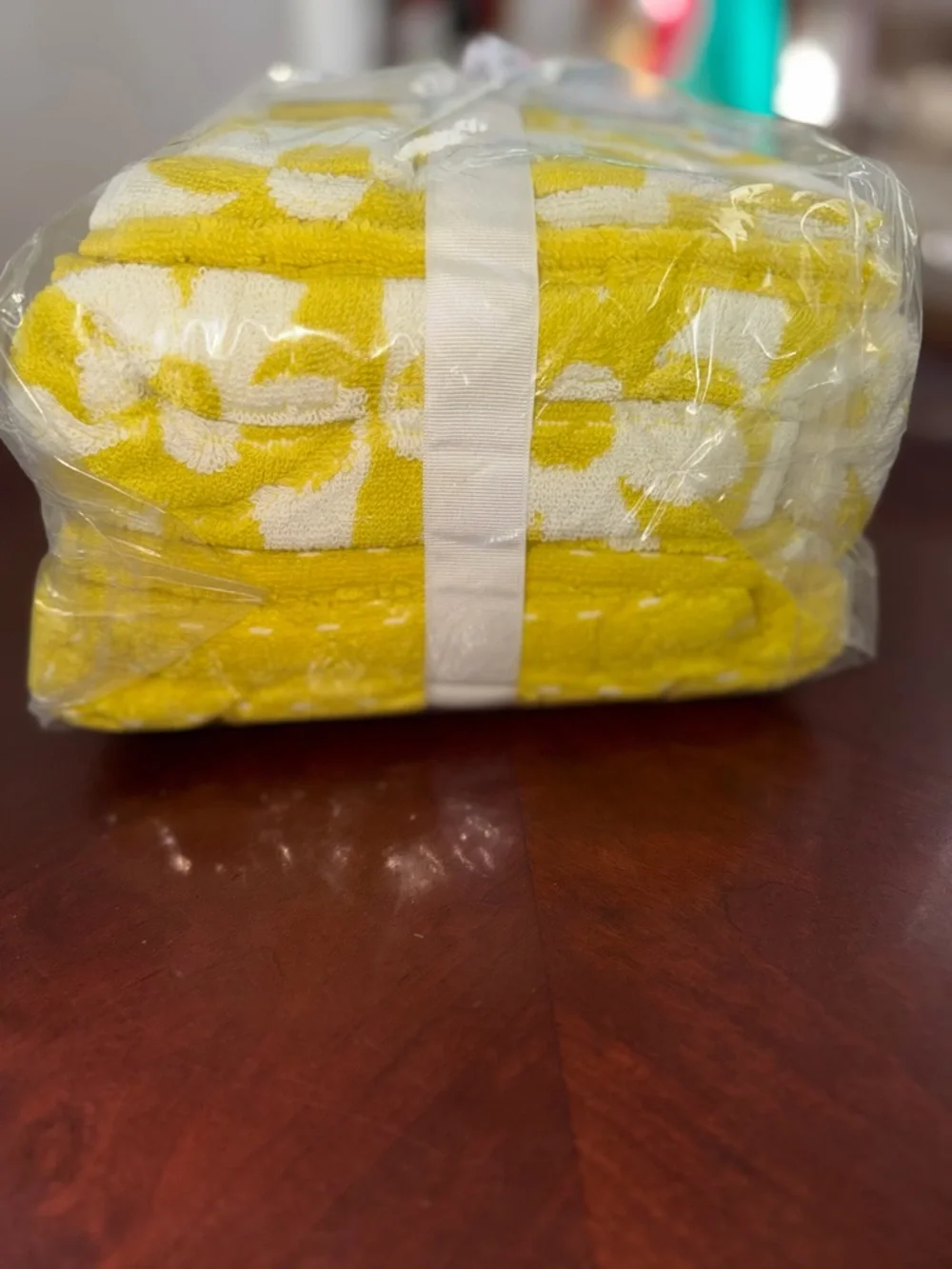 Kapoor Home 6PC Bath Towel Set Yellow Floral Cotton NEW-4 Sets available